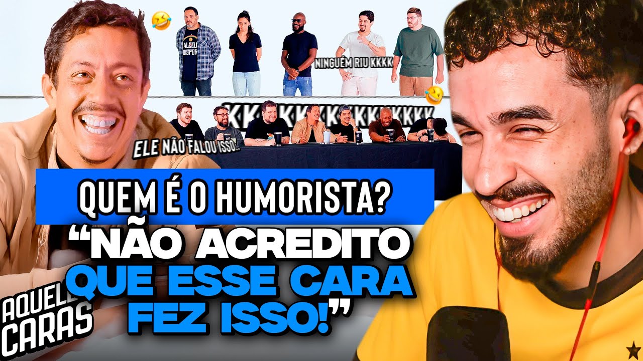 ELE FICOU PELADO AO VIVO! QUEM É HUMORISTA? FT. RENATO ALBANI | REACT AQUELES CARAS