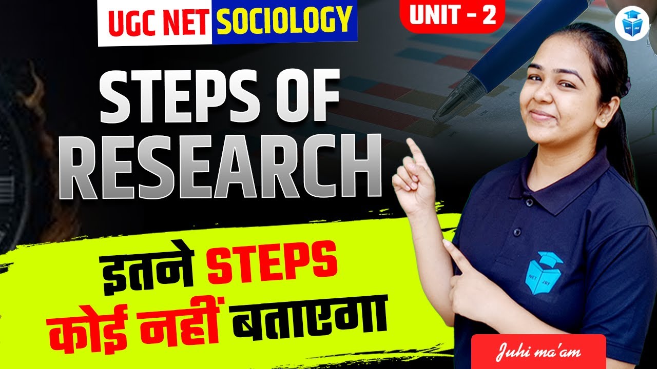 UGC NET SOCIOLOGY 2025 | Unit 2 - Steps to Research | Juhi Mam JRFAdda