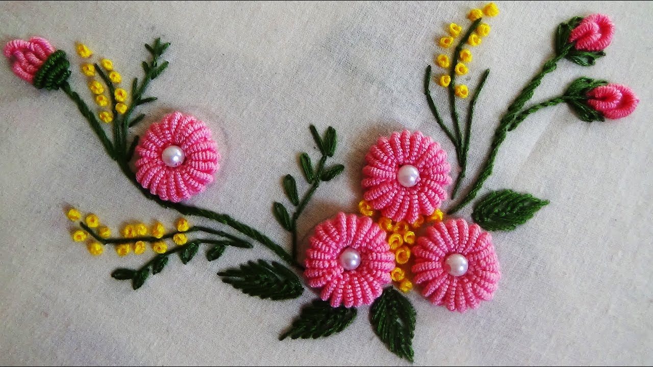 Hand Embroidery: Ring Bullion Knot Stitch
