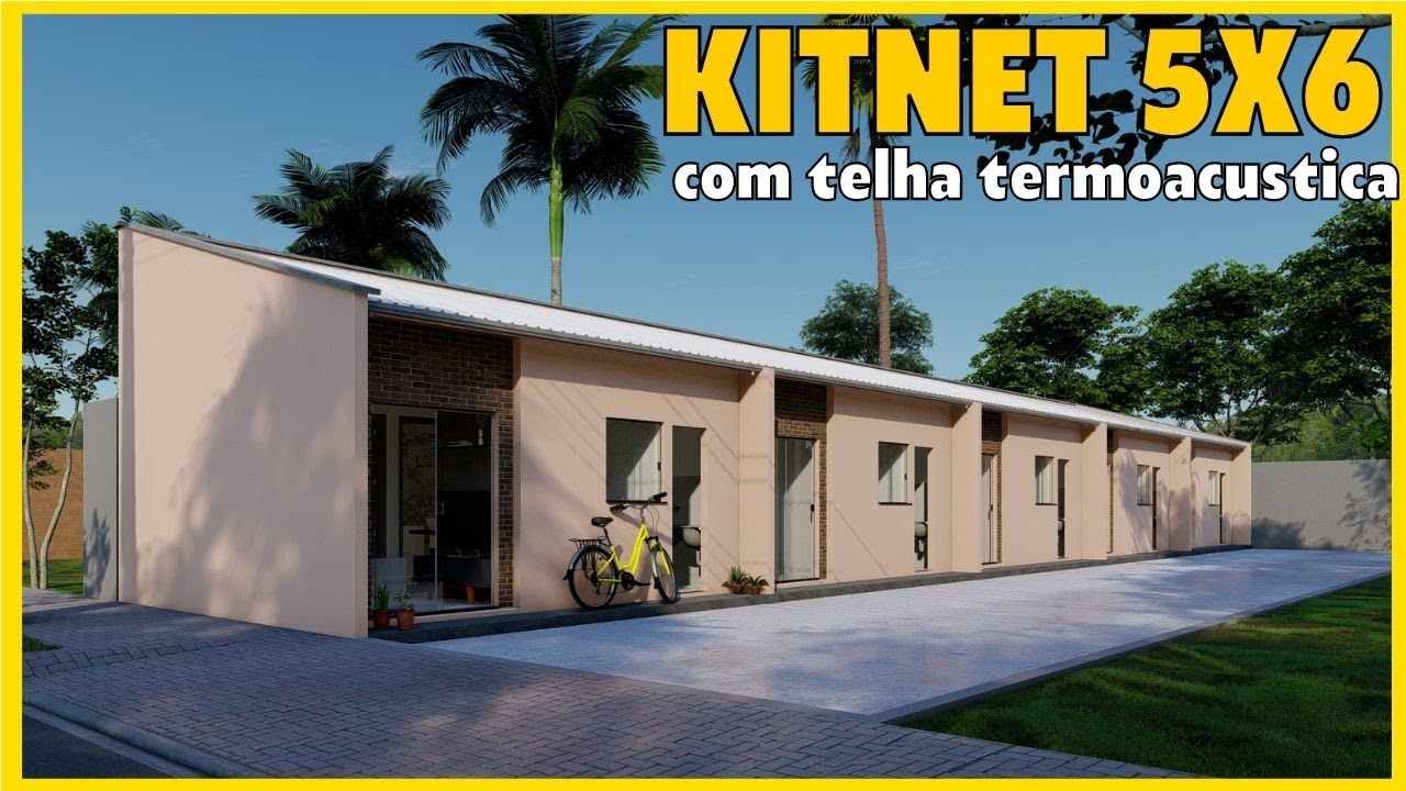 KITNET MODERNA 5X6 | Kitnet com 2 quartos com Telhado Termoac&uacute;stico
