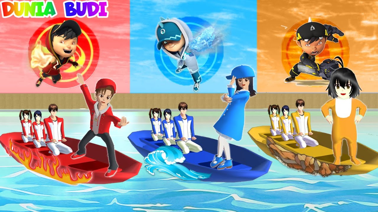 Boboiboy Api Air Gempa Muncul Dikota Sakura 😱 Yuta Mio Ajak Lomba Pacu Jalur Skidibom Yes Yes