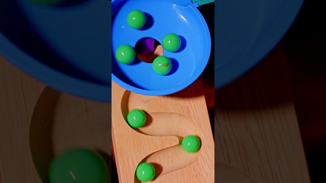 🍏🍏 GREEN Marbles RACE 🔰 ASMR