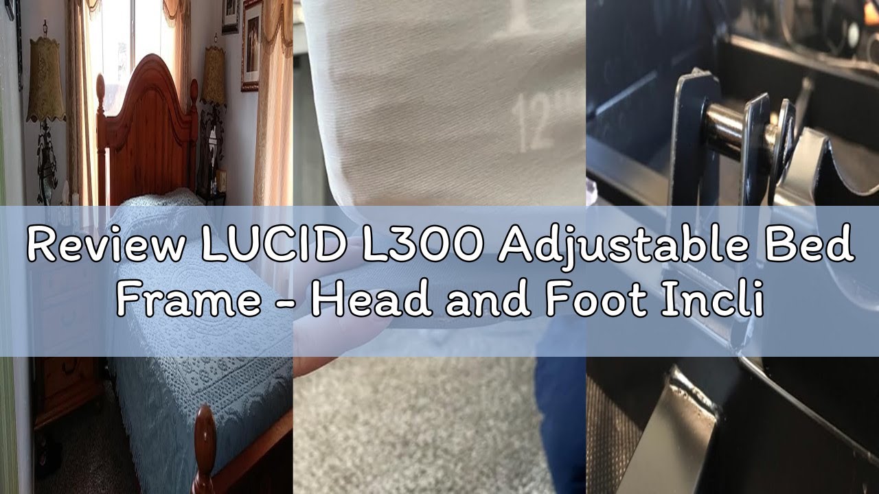 Review LUCID L300 Adjustable Bed Frame - Head and Foot Incline - USB - Wireless Remote - Easy 2 Pers