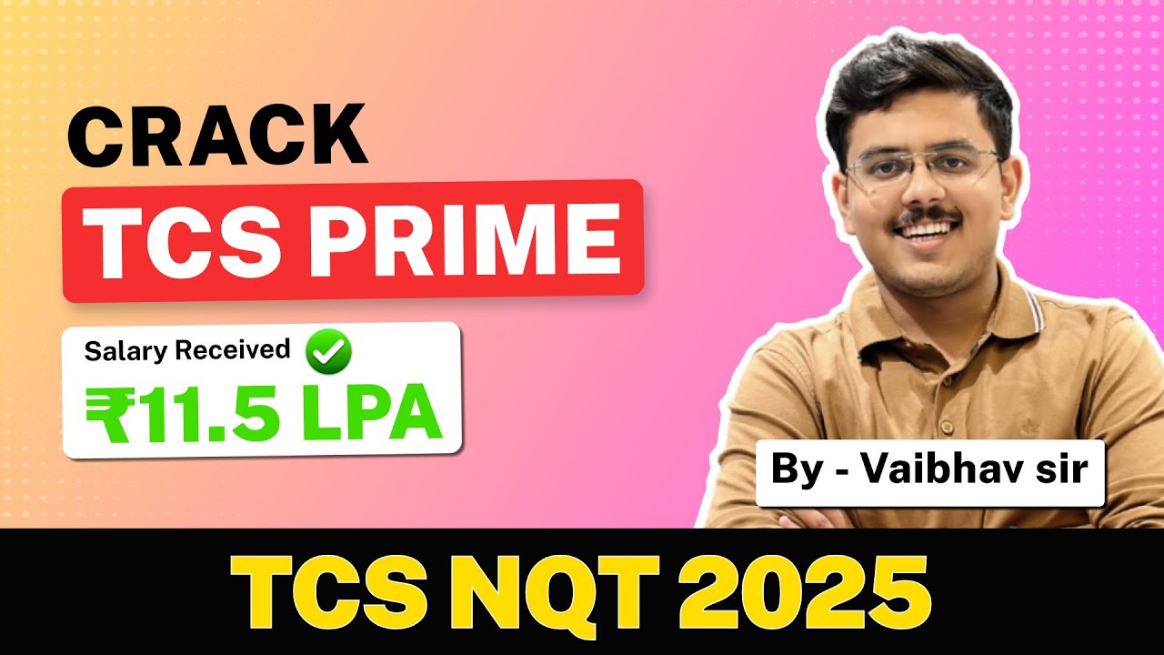 🚀 How to Crack TCS Prime Profile? | Complete TCS NQT 2025 Preparation Guide