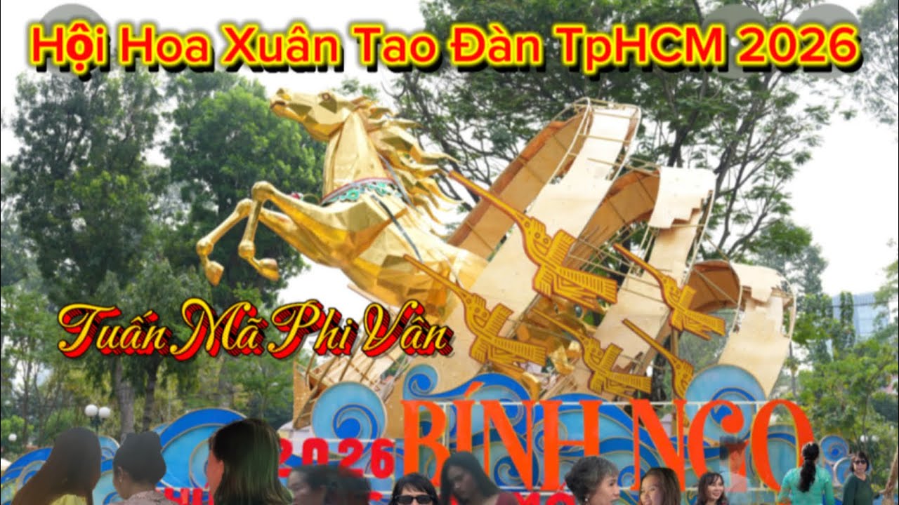Hội Hoa Xuân Tao Đàn trưa mùng 2 Tết.