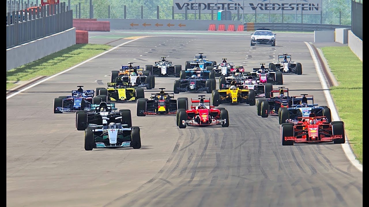 All F1 2018 Cars vs All F1 2016 Cars - Spa