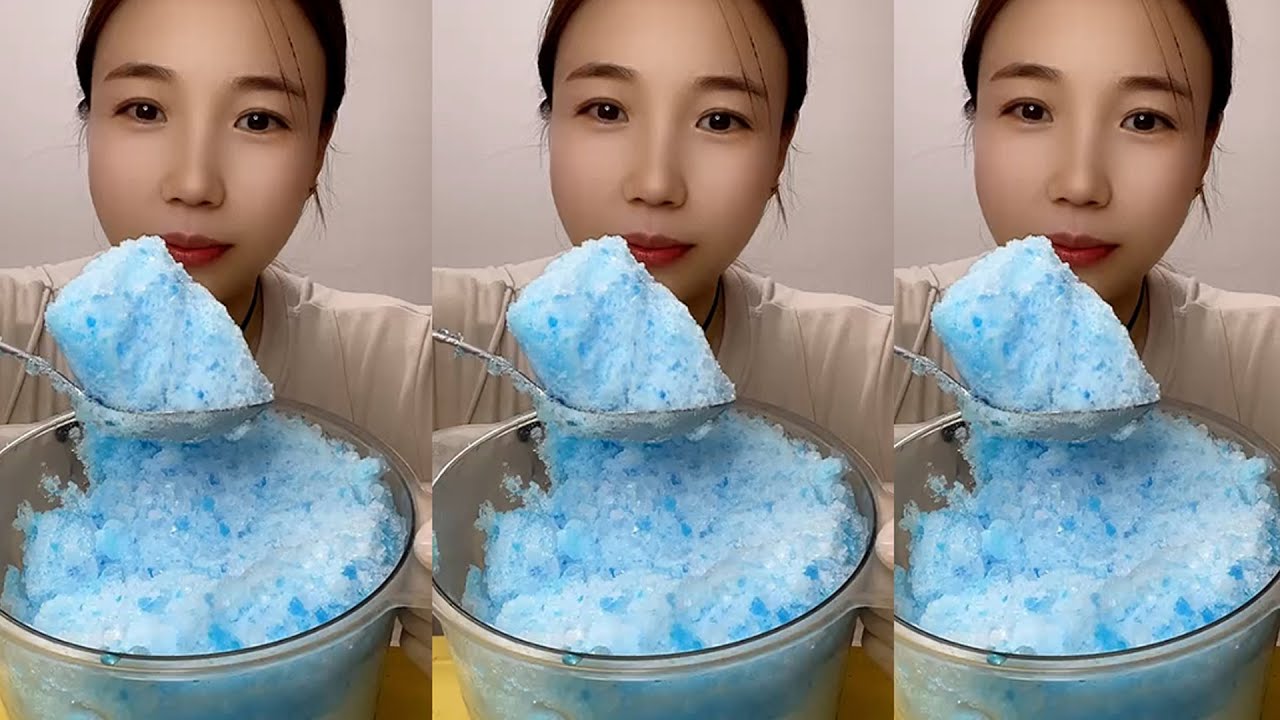 QIAN EATING ICE / MUKBANG ICE / 吃冰😈小达人😈燕子 #mukbang #asmrsounds