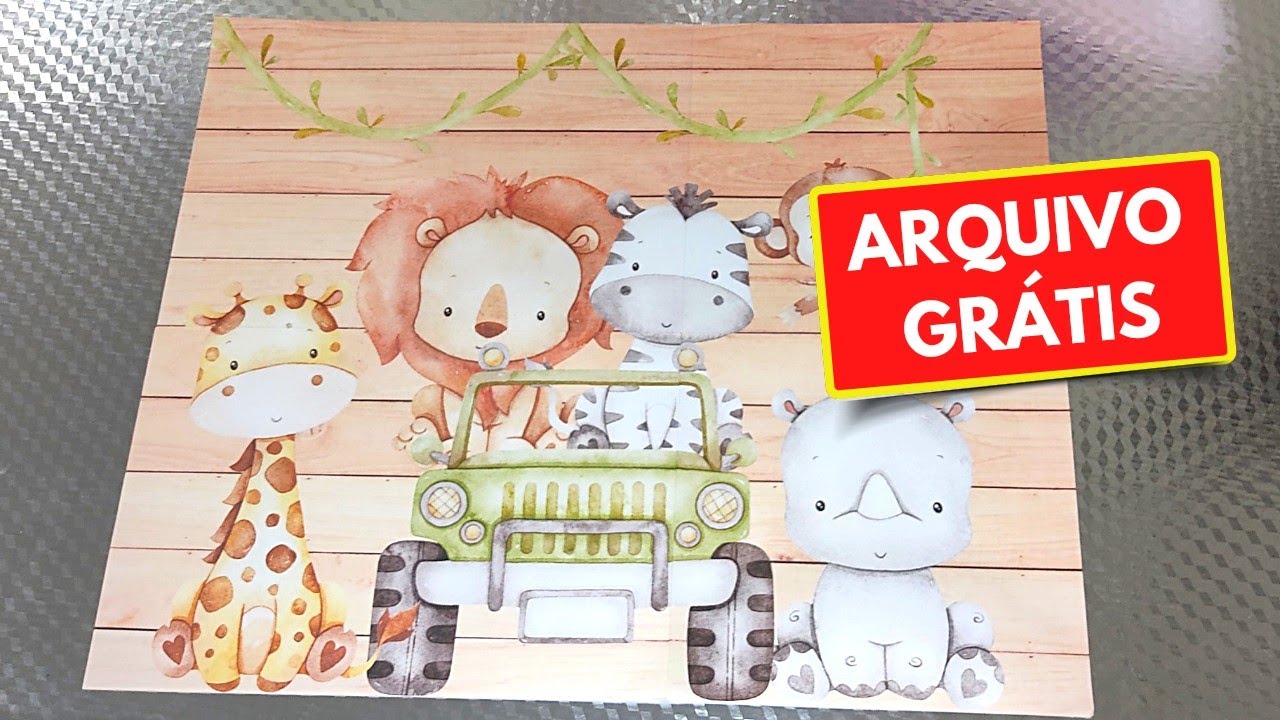 Festa Safari para Imprimir - Painel Safari Grátis