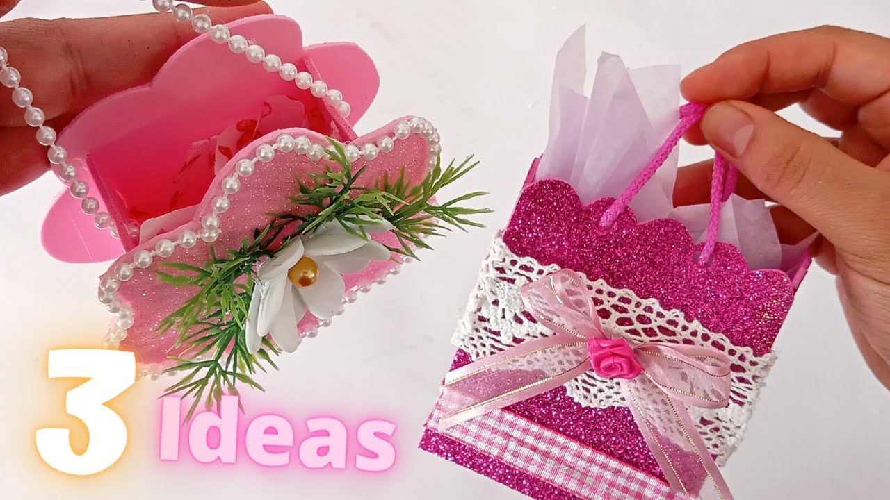 🛍️3 Ideas!!! Día de las Madres 2024 en foami Cajitas para dulces o regalos