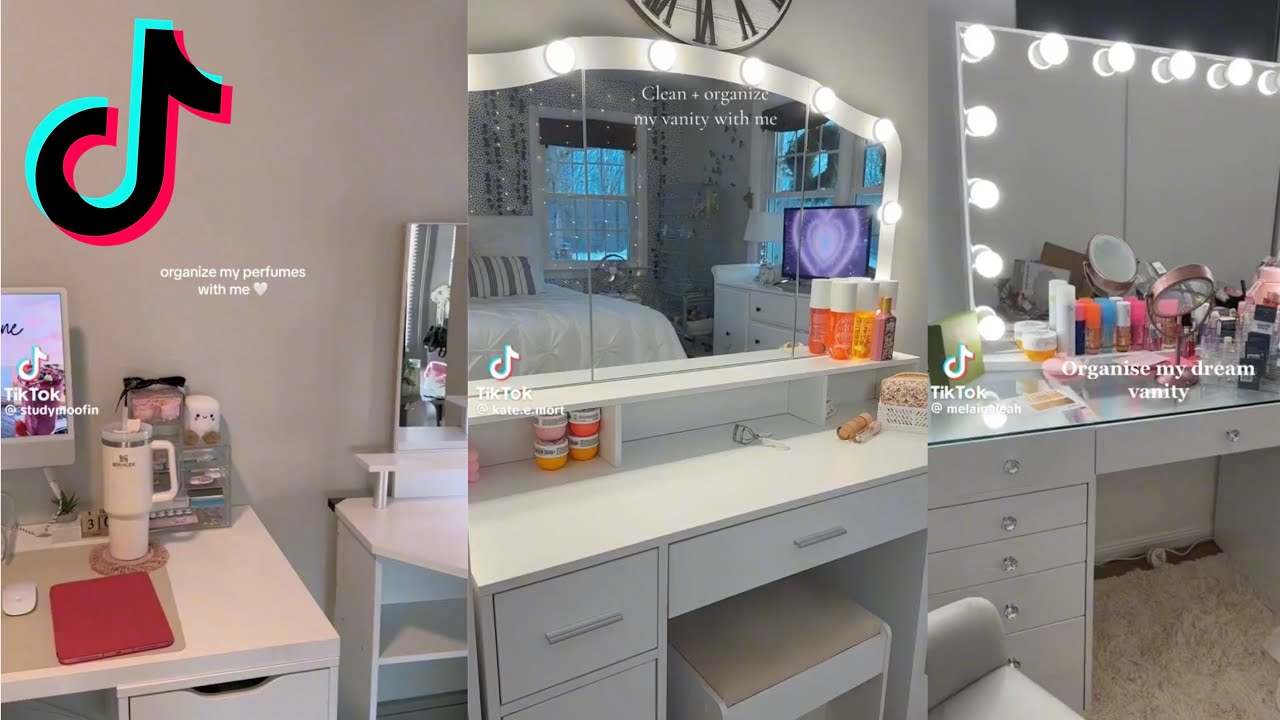 Organize my vanity with me compilation ￼💄👛🌸🌺