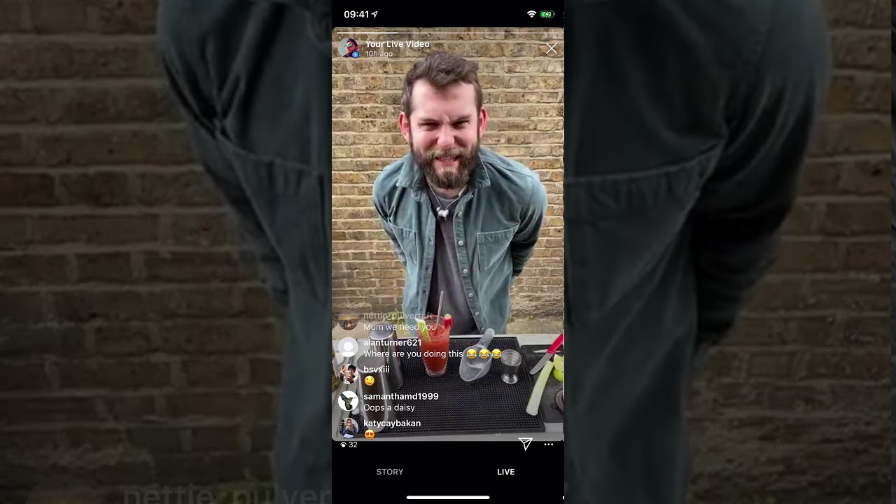 Live Cocktail Class from Instagram