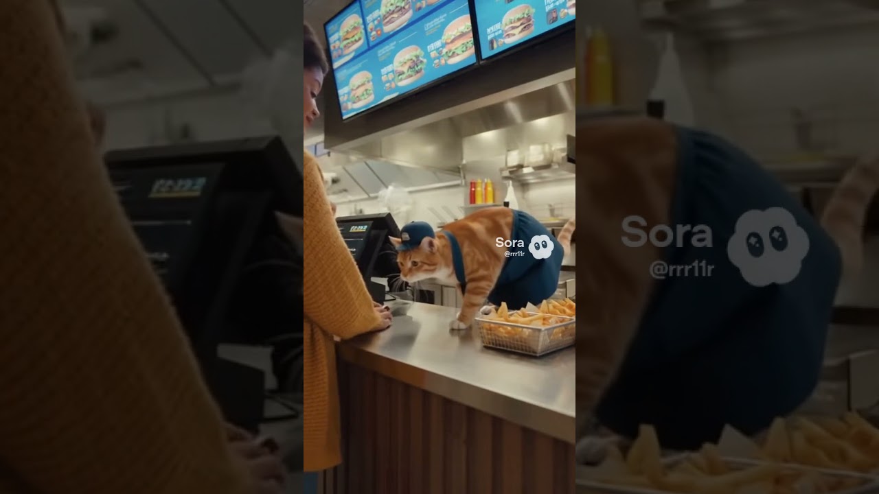 Fast-Food Cat Chaos! 🍔😹 