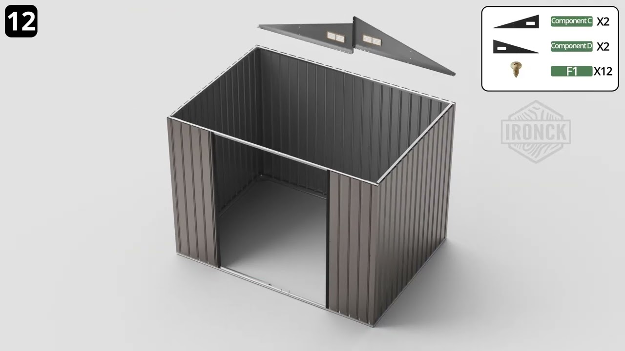 7.4x5.3Outdoor Storage Shed Assembly Video