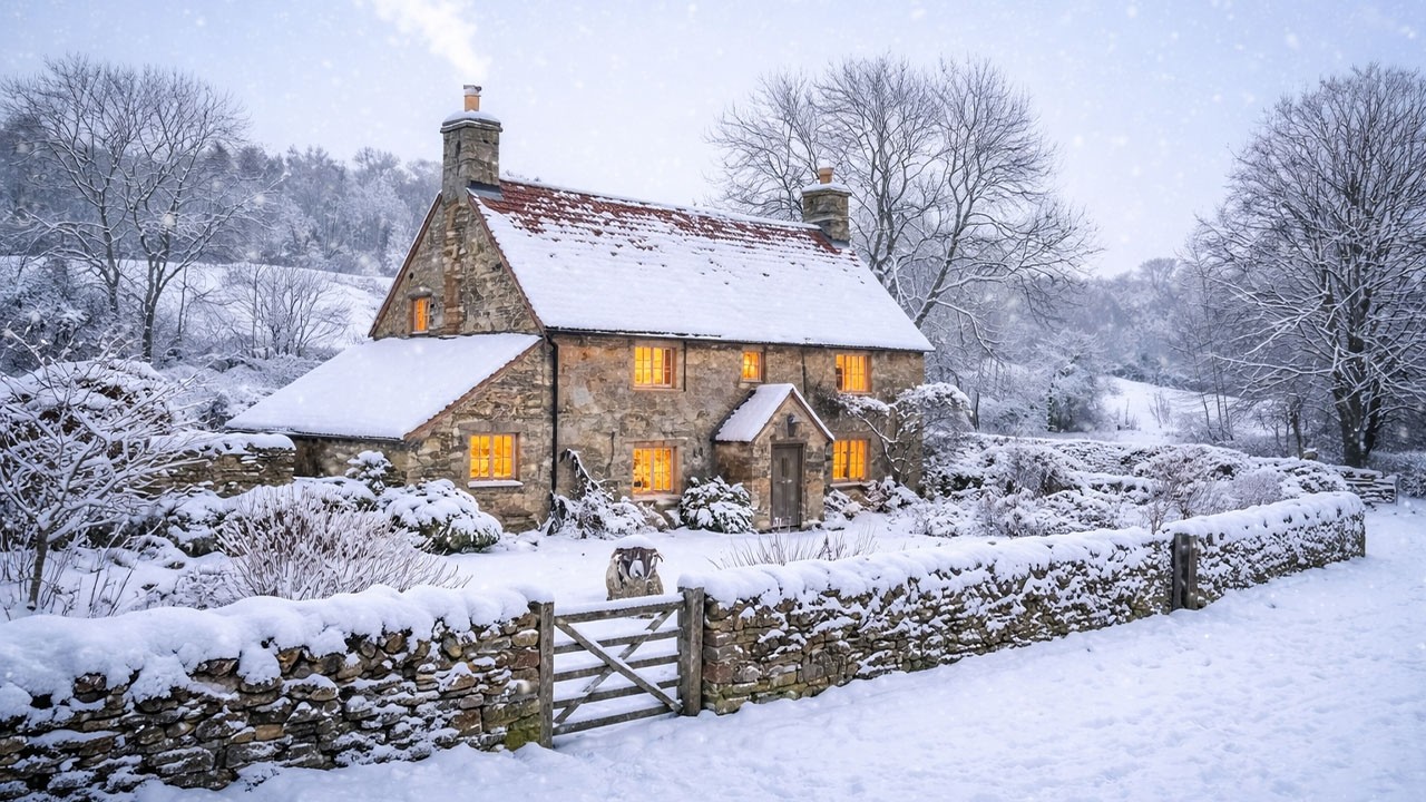The soothing sounds of a snowstorm help you sleep soundly and relax | In a peaceful environment