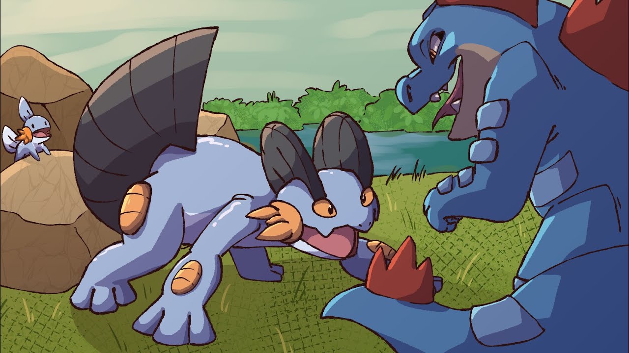 Pokemon Ecology - Mudkip, Marshtomp, and Swampert
