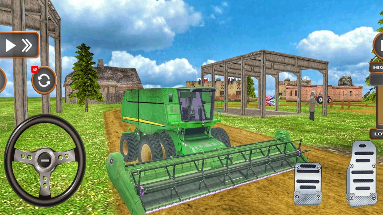 New John Deere Combine Harvester Driving | Tractor Farming 3D Gameplay