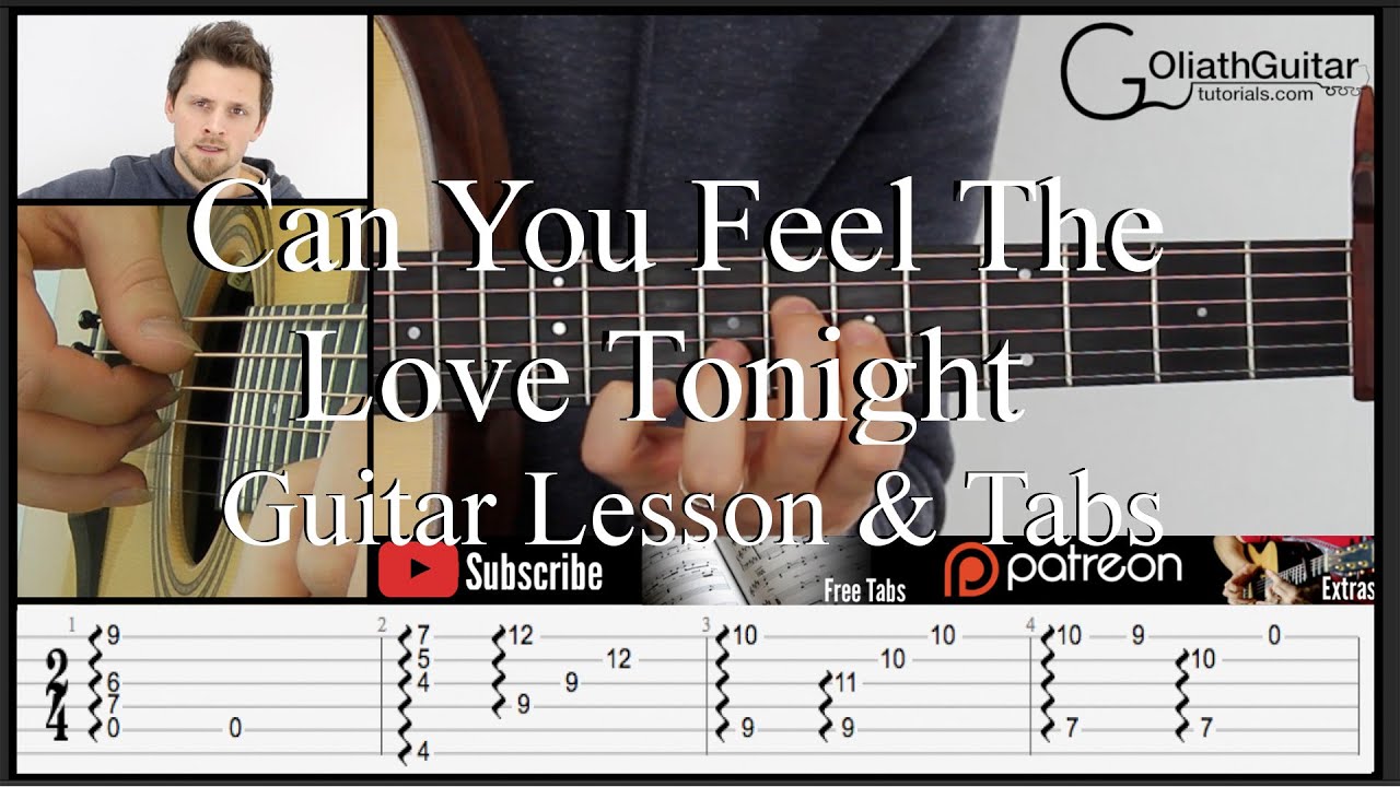 Can You Feel The Love Tonight | Elton John | Guitar Lesson & Tabs