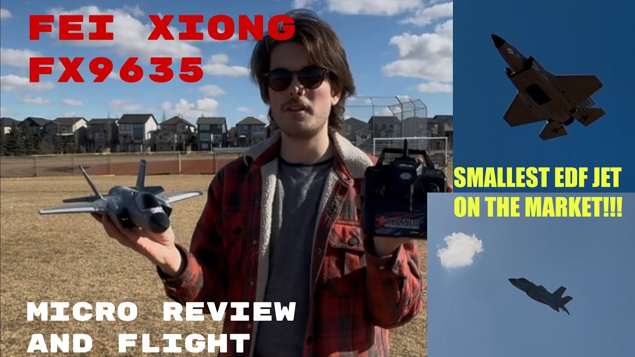 FEI XIONG FX9635 (F-35 lighting) 30mm edf brushless rc jet!✈️ mini review (SMALLEST EDF JET OUT RN!)