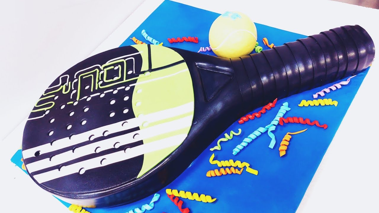 How to make a fondant tennis  racket  cake tutorial///