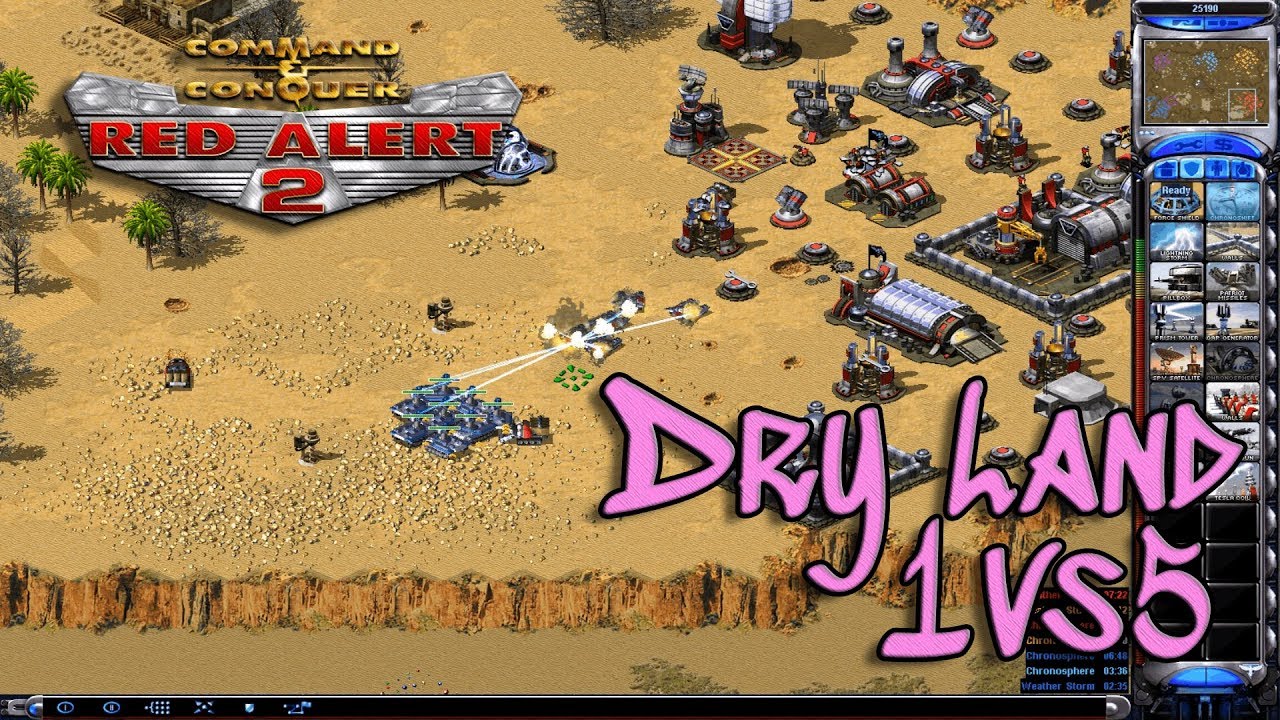 Red Alert 2 - Dry Land Map - 5 vs 1 + Superweapons