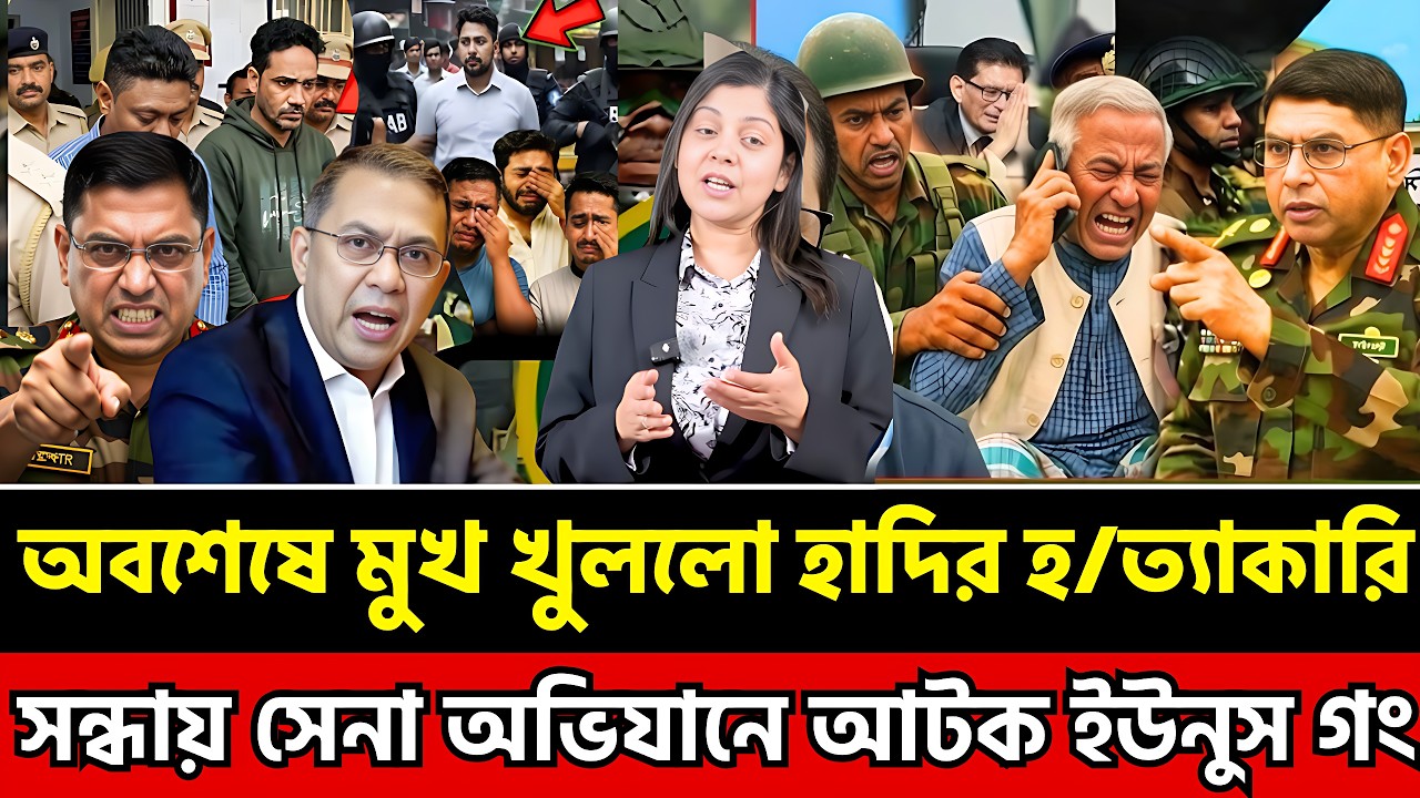 অবশেষে মুখ খুললো হাদির হ/ত্যাকারি । সন্ধায় সেনা অভিযানে আটক ইউনুস গং । Masud Kamal | Today Talk Show