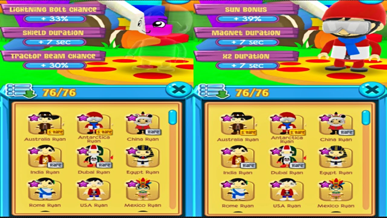 Tag with Ryan:All Characters All Costumes Unlocked Invisi Ryan Vs Antarctica Ryan (Android,iOS)