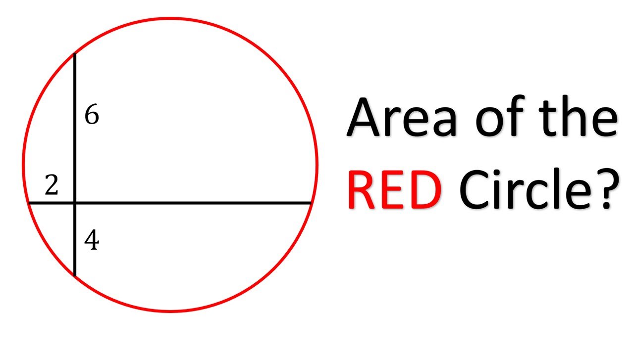 Geometry: Find the Area of the Circle with Intersecting Chords