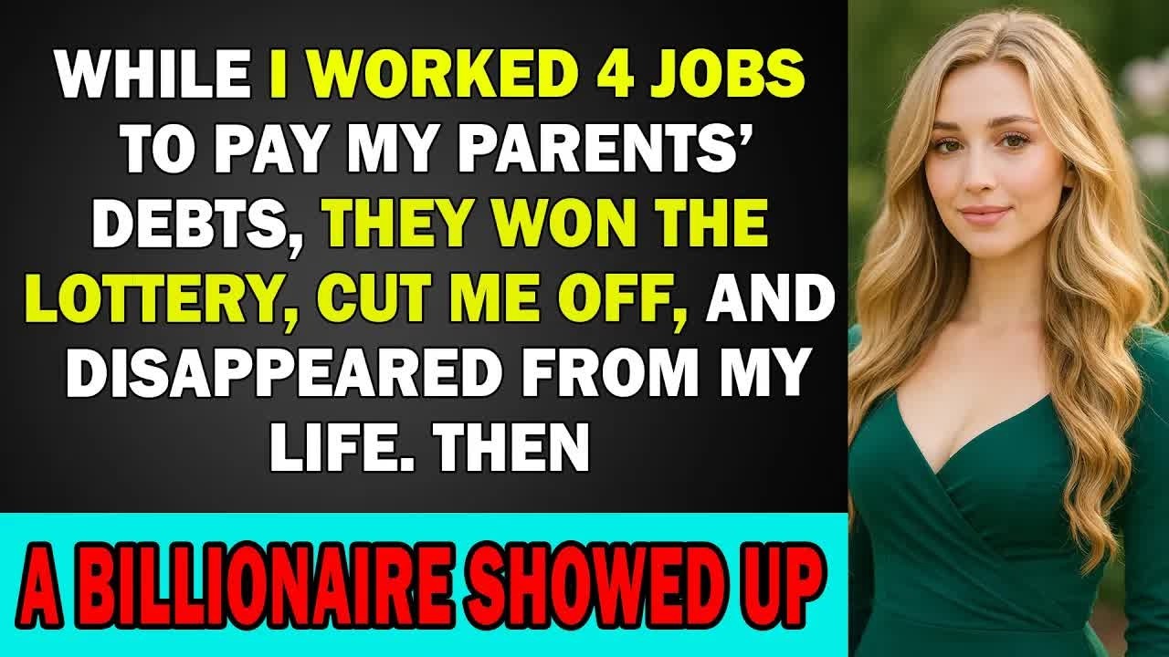 While I Worked 4 Jobs to Pay My Parents’ Debts  They Won the Lottery & Cut Me Off  Then a Billio