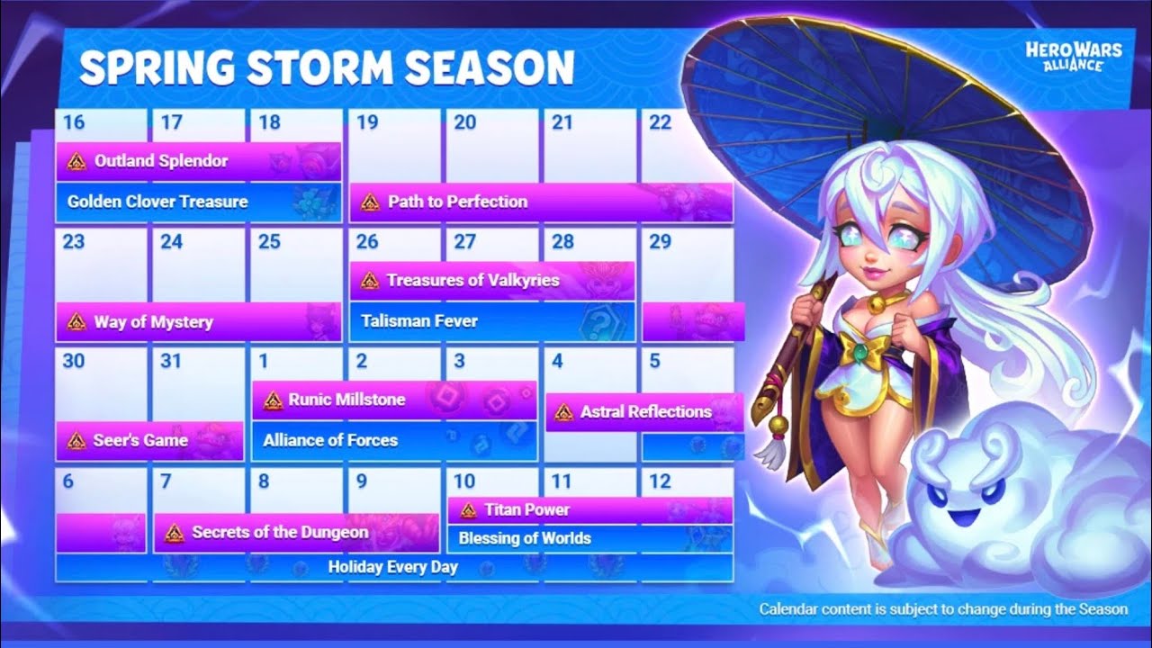Spring Storm Season 2026: Events, Tasks, & New Astral Skins Guide (Hero Wars)