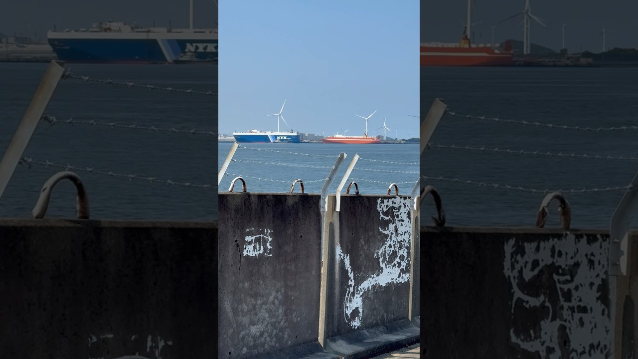 Toyohashi port export cars and make power #japan #subscribe #shorts #cars