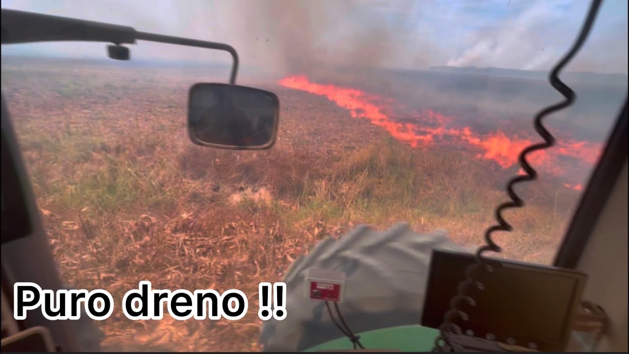 Ep 242 Br 163 sendo 163 Fogo atingindo a palhada do milho no Mato Grosso , situação tensa !!!
