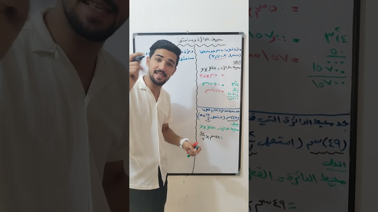 الاسئله الوزاريه/محيط الدائرة ومساحتها/للصف السادس الابتدائي/الاستاذ عايد ميثم
