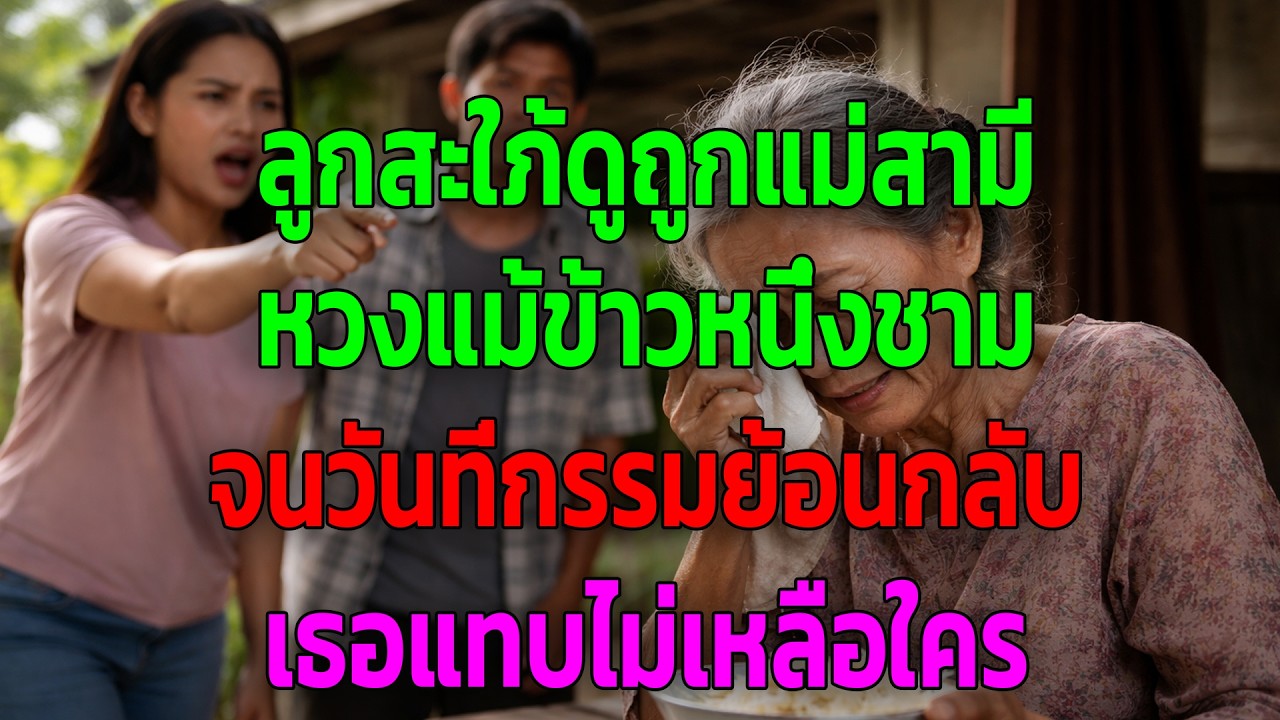 ลูกสะใภ้ดูถูกแม่สามี หวงแม้ข้าวหนึ่งชาม จนวันที่กรรมย้อนกลับ เธอแทบไม่เหลือใคร