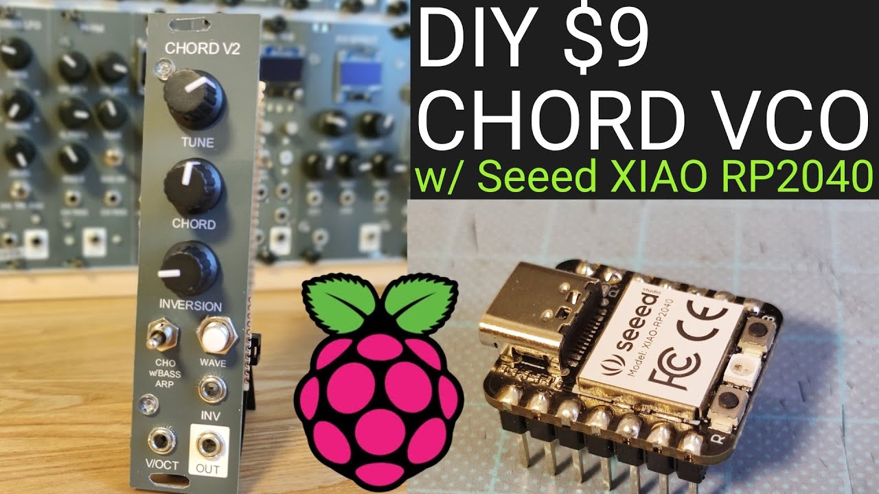 [ $9 ] DIY eurorack modular synth CHORD VCO v2 with Seeed XIAO RP2040 | Raspberry pie pico
