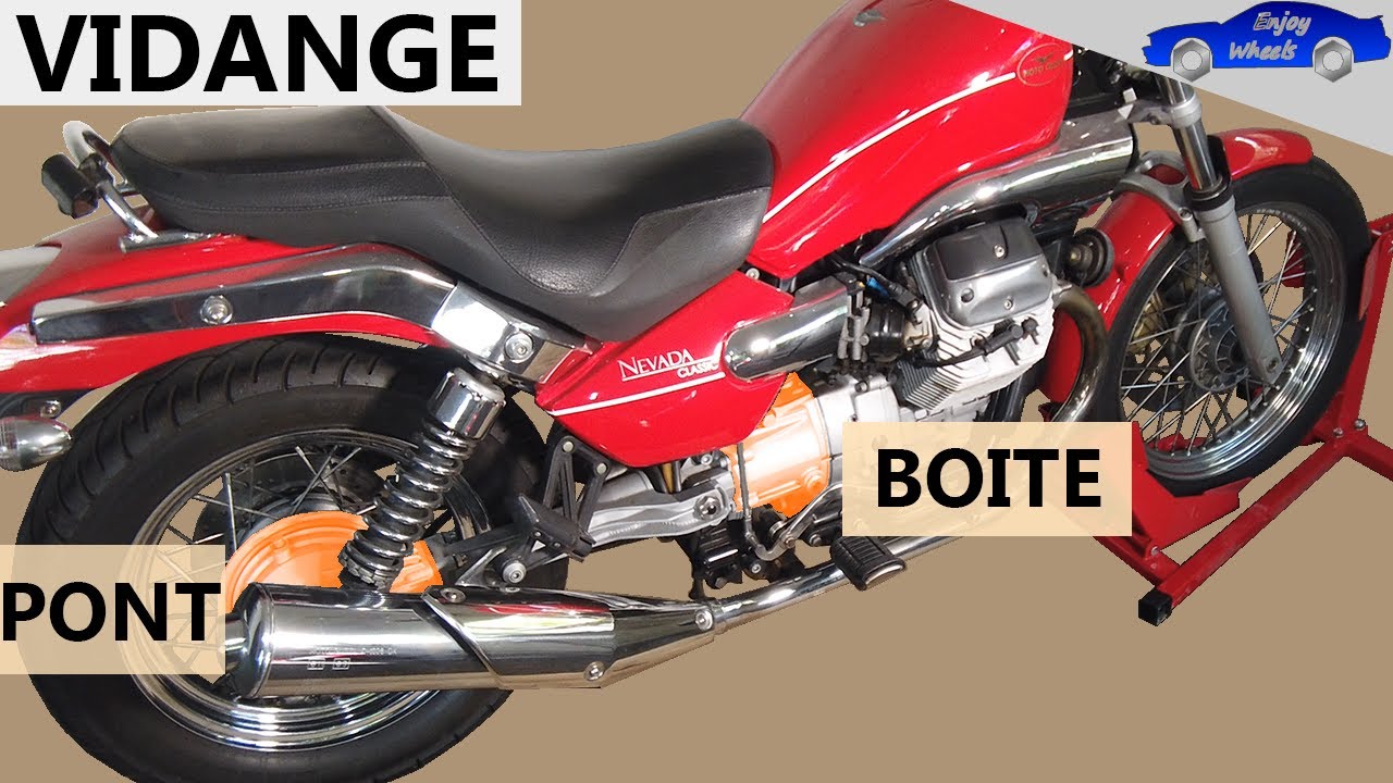 VIDANGE BOITE de vitesse et PONT sur Moto Guzzi Nevada (ou Breva) 750 ie