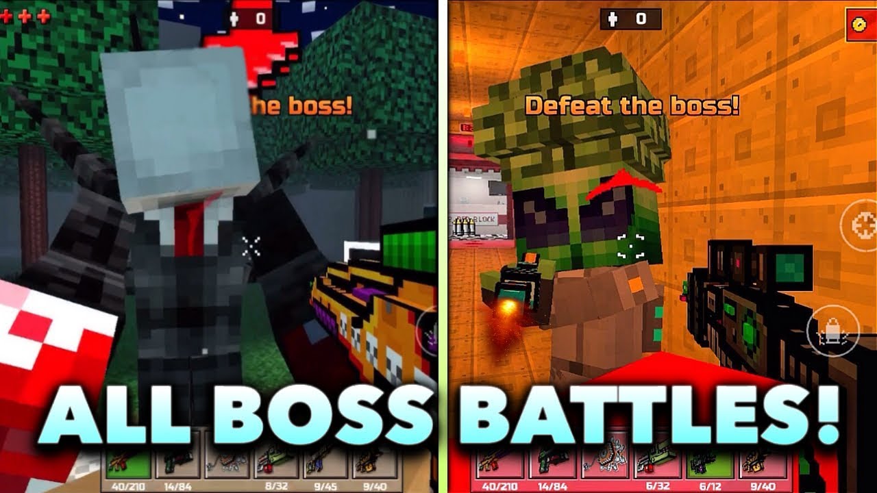 Killing ALL BOSSES in PG3D Campaign!! (Pixel Gun 3D)
