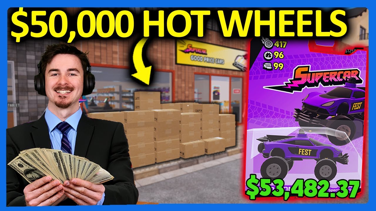 I Bought $50,000 Worth of Mystery Hot Wheels in Supercar Collection Simulator