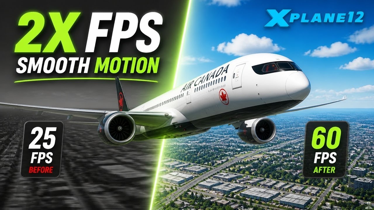X-Plane 12 Secret Trick: Double Your FPS with Smooth Motion