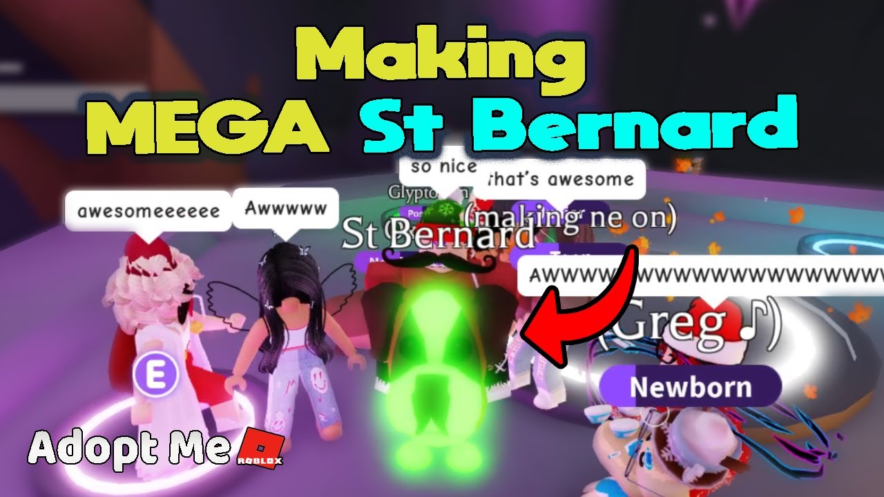 Making MEGA Neon St Bernard in Adopt Me