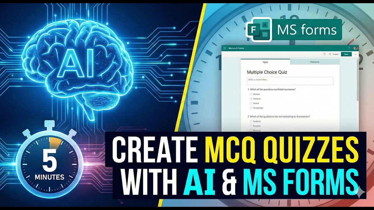 Создавайте тесты MCQ за 5 минут с помощью ИИ и MS Forms 🚀