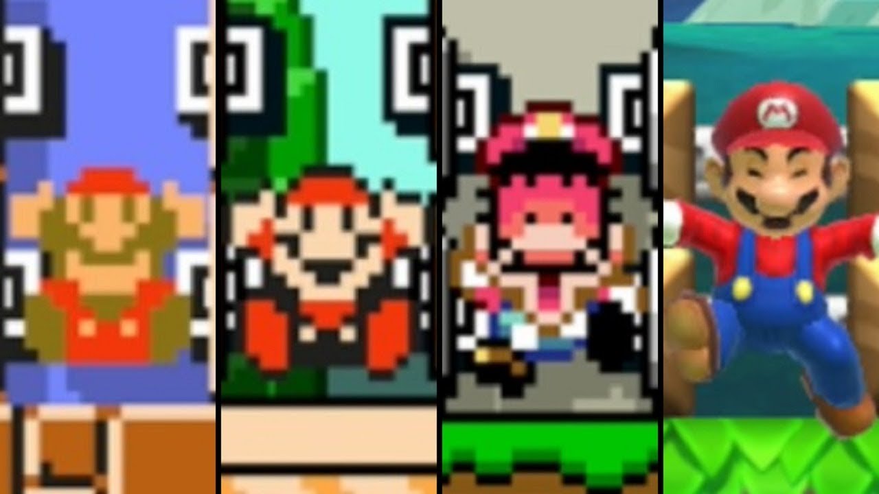 Evolution of Mario Getting Crushed (1988-2017)