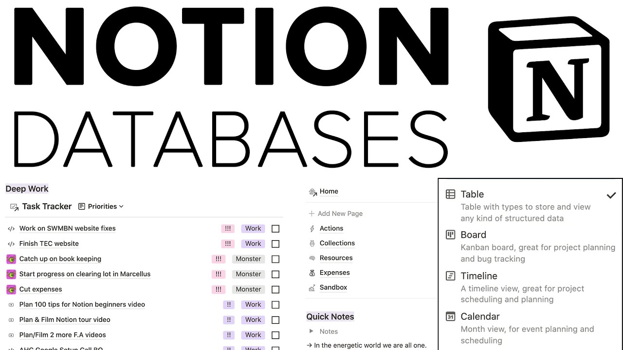 All Notion Databases Explained in Under 30 Minutes! (Full Guide)