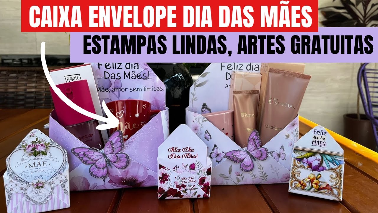 CAIXA ENVELOPE VÁRIOS TAMANHOS ESTAMPAS LINDAS | PDF GRATUITO.