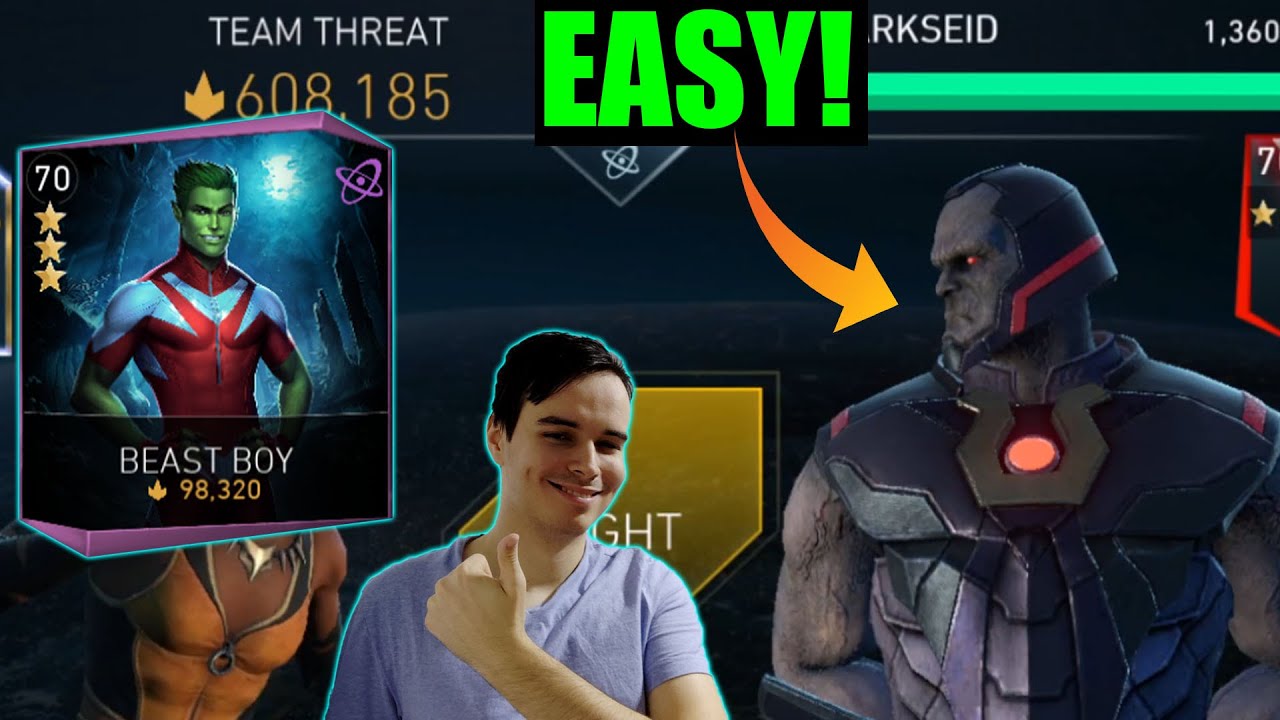 1 Gear Beast Boy Destroys Boss Darkseid Injustice 2 Mobile