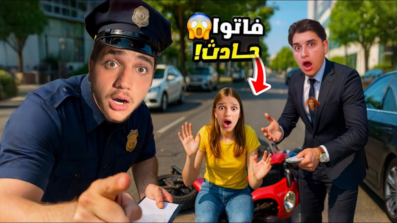 ميدو الغني عمل حادث بغفران وهرب والشرطة حاولت تلقي القبض عليه …!!مخيف 