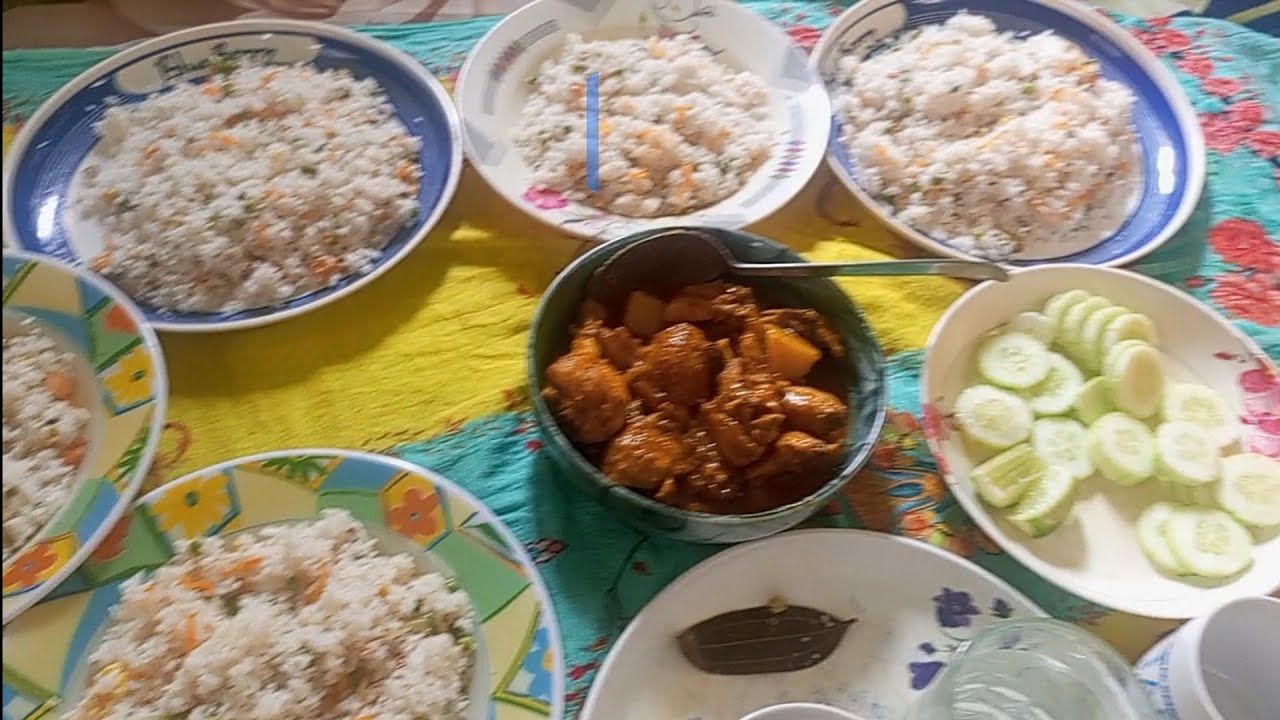 বাড়িওয়ালা নাইরে বাড়ি নাইরে দুনিয়াতে! Special fryed rice & chicken curry #popular #cooking #viral