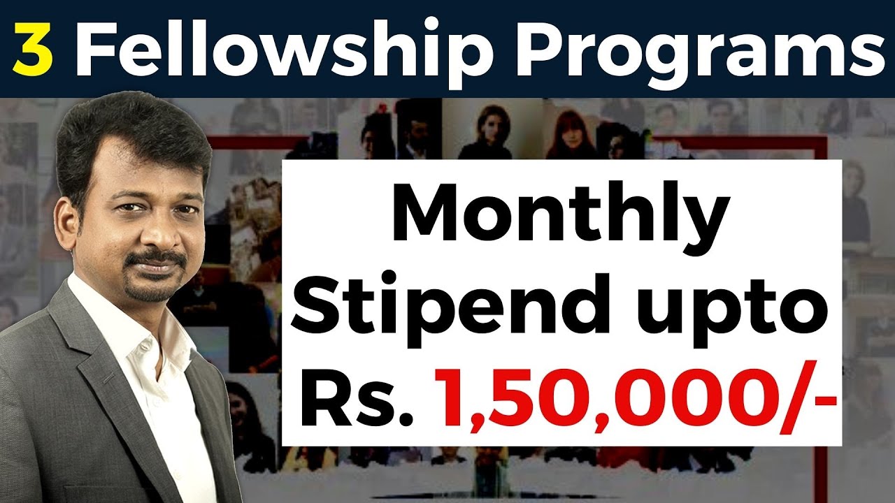 3 Fellowship Programs | Monthly Stipend upto Rs. 1,50,000/- | Israel Jebasingh | Tamil