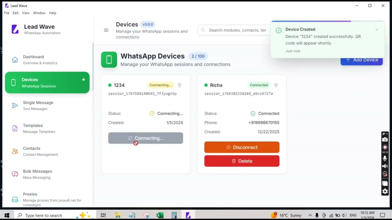 Attach WhatsApp in LeadWave Software in 60 Seconds
