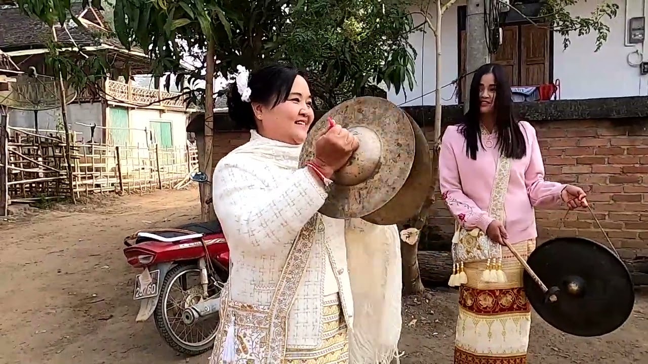 งานบุญคนสวยบ้านน้ำเชียงตุง beautiful Shan dress and Shan girls Kengtung