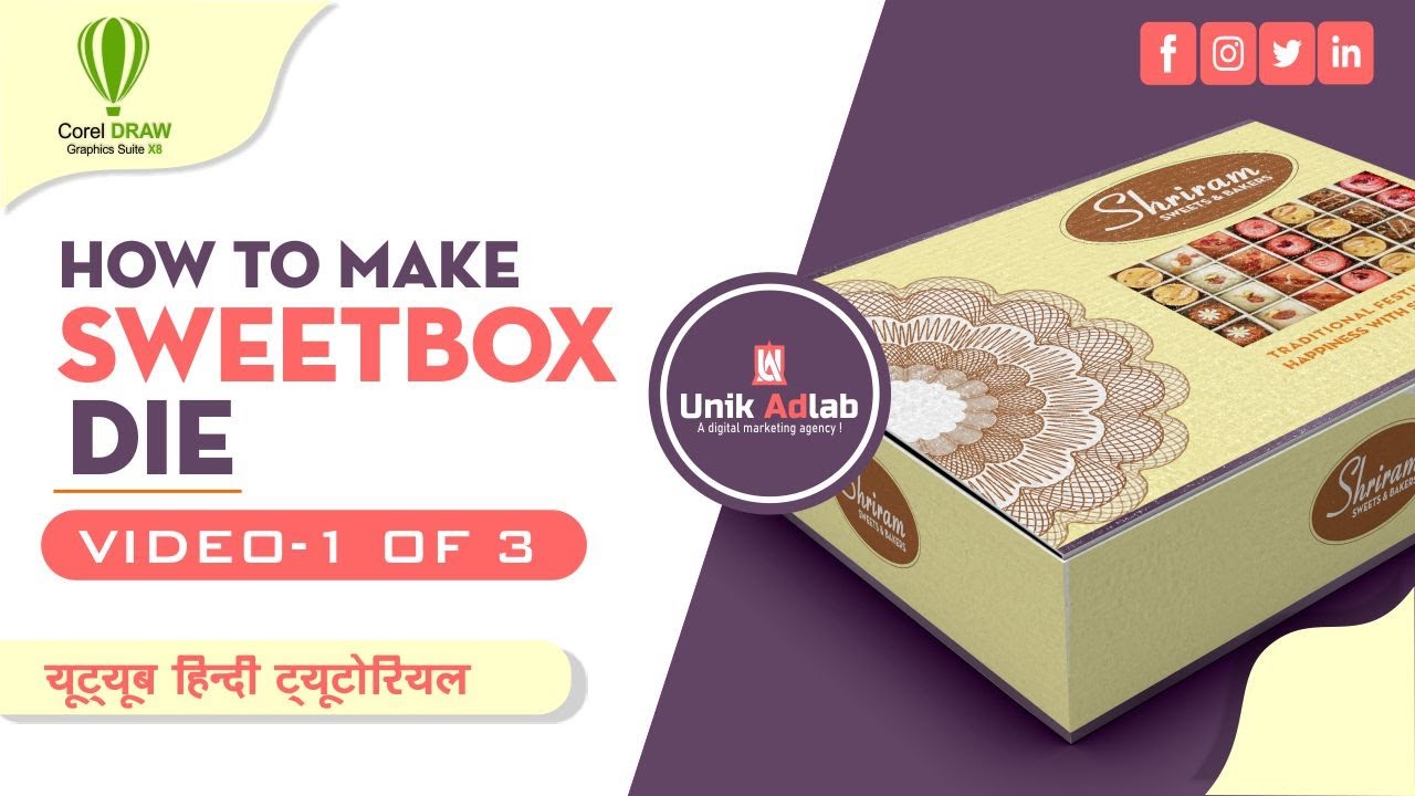 Sweet Box Design Series-1 - How To make Sweet Box Die Design -Unik Adlab